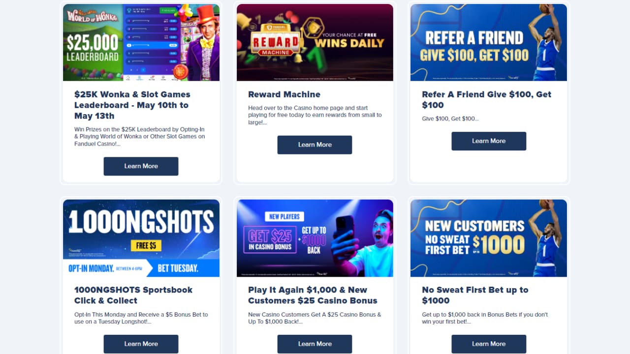 FanDuel casino bonuses