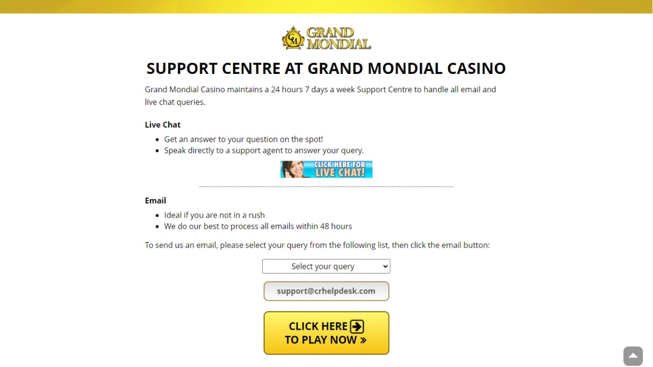 Grand Mondial customer support