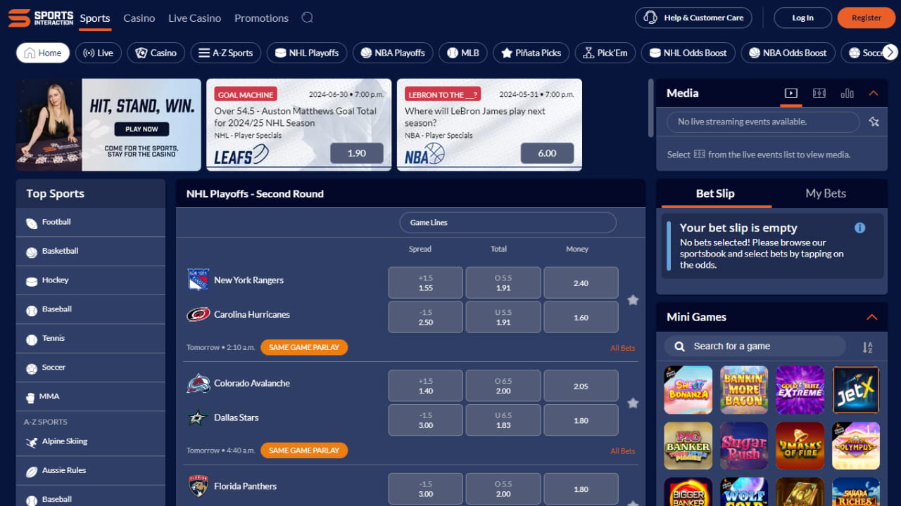 Sports interaction sport betting