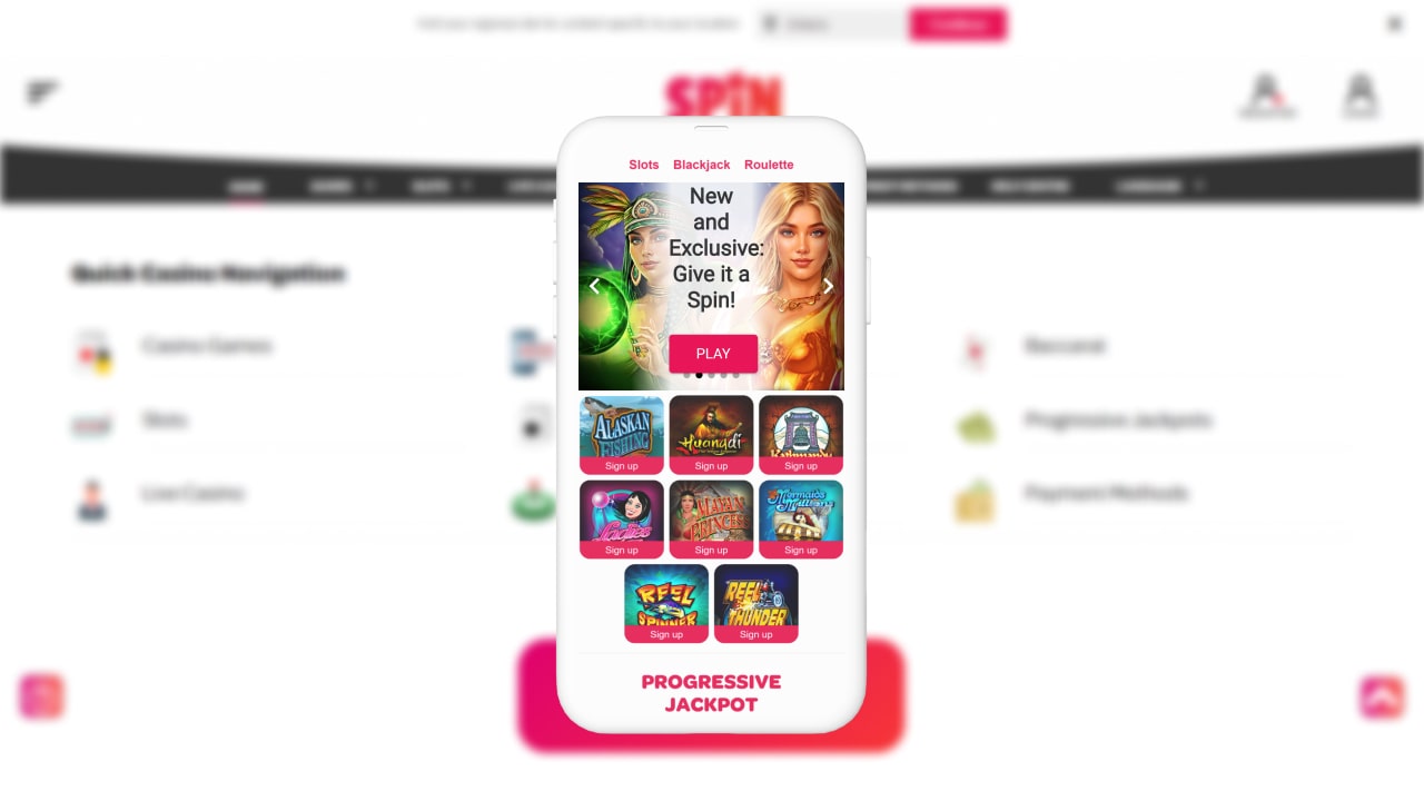 Spin Palace mobile