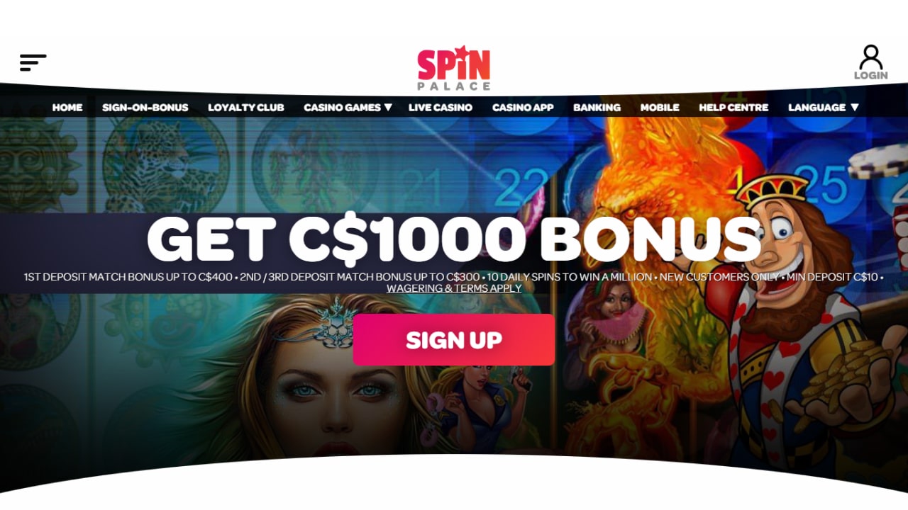 Spin Palace online casino bonuses